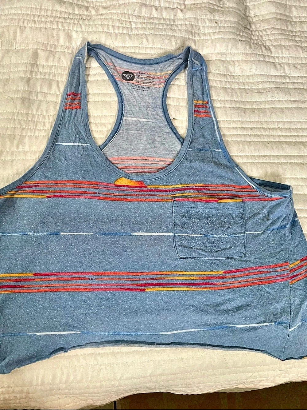Roxy Striped Crop Top Tank